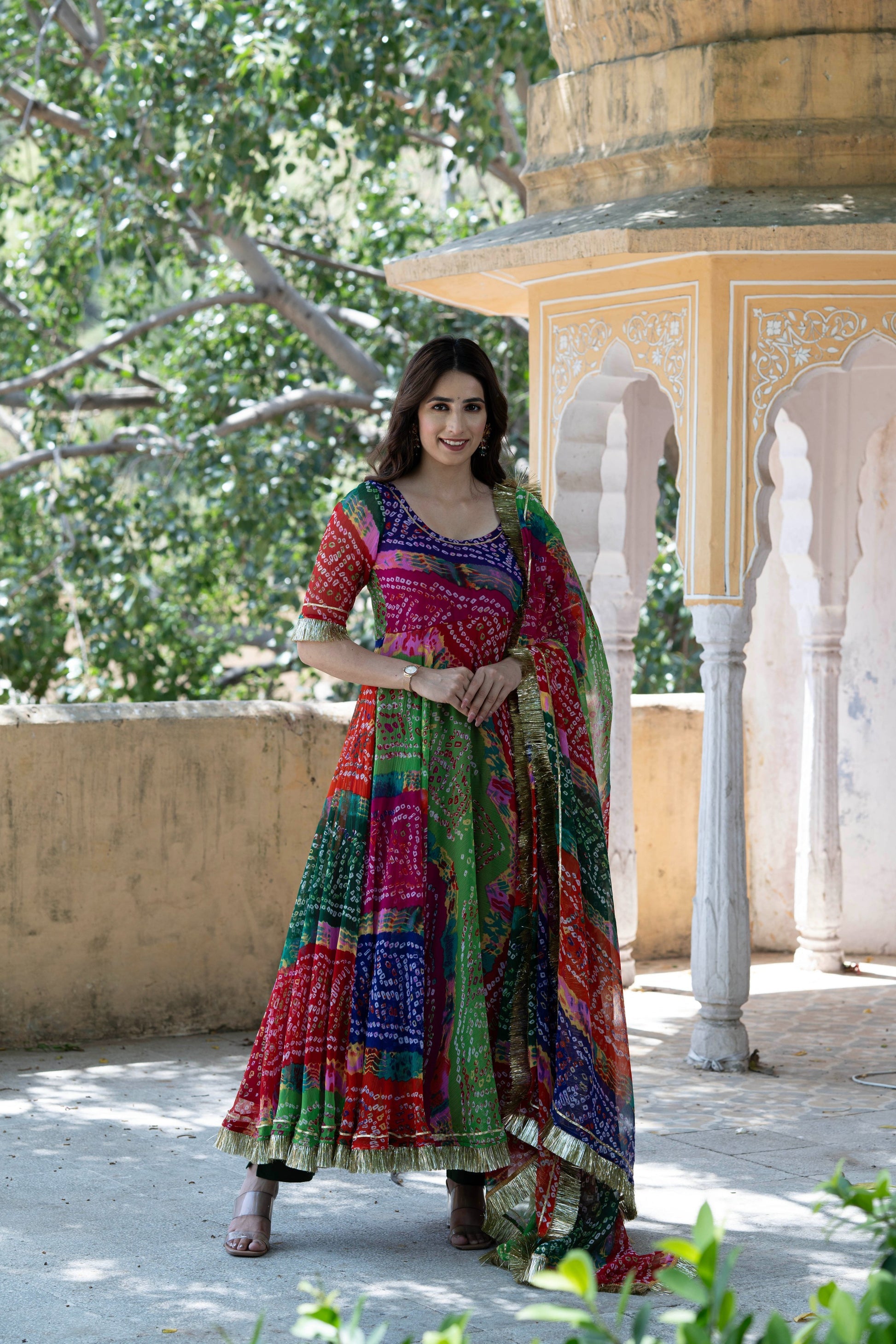Rang Anarkali Kurta with Pant & Dupatta (Set of 3)