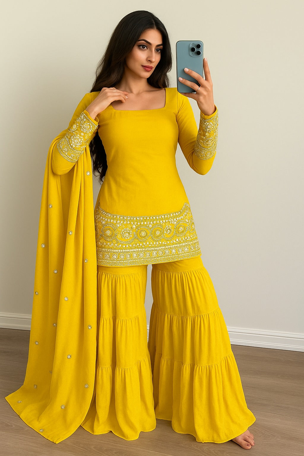 Mehfil – Sharara Set Yellow