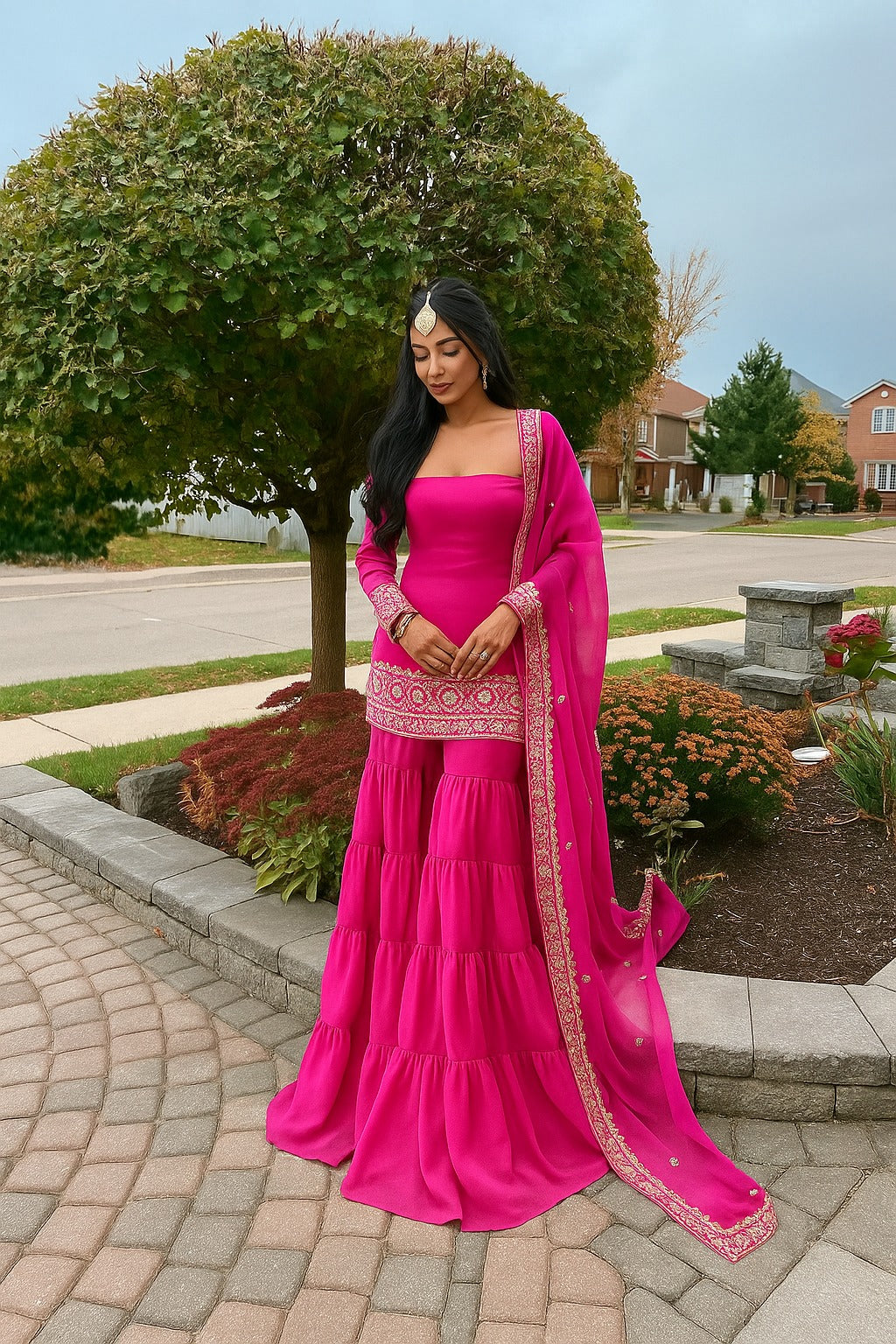 Mehfil – Sharara Set  Pink