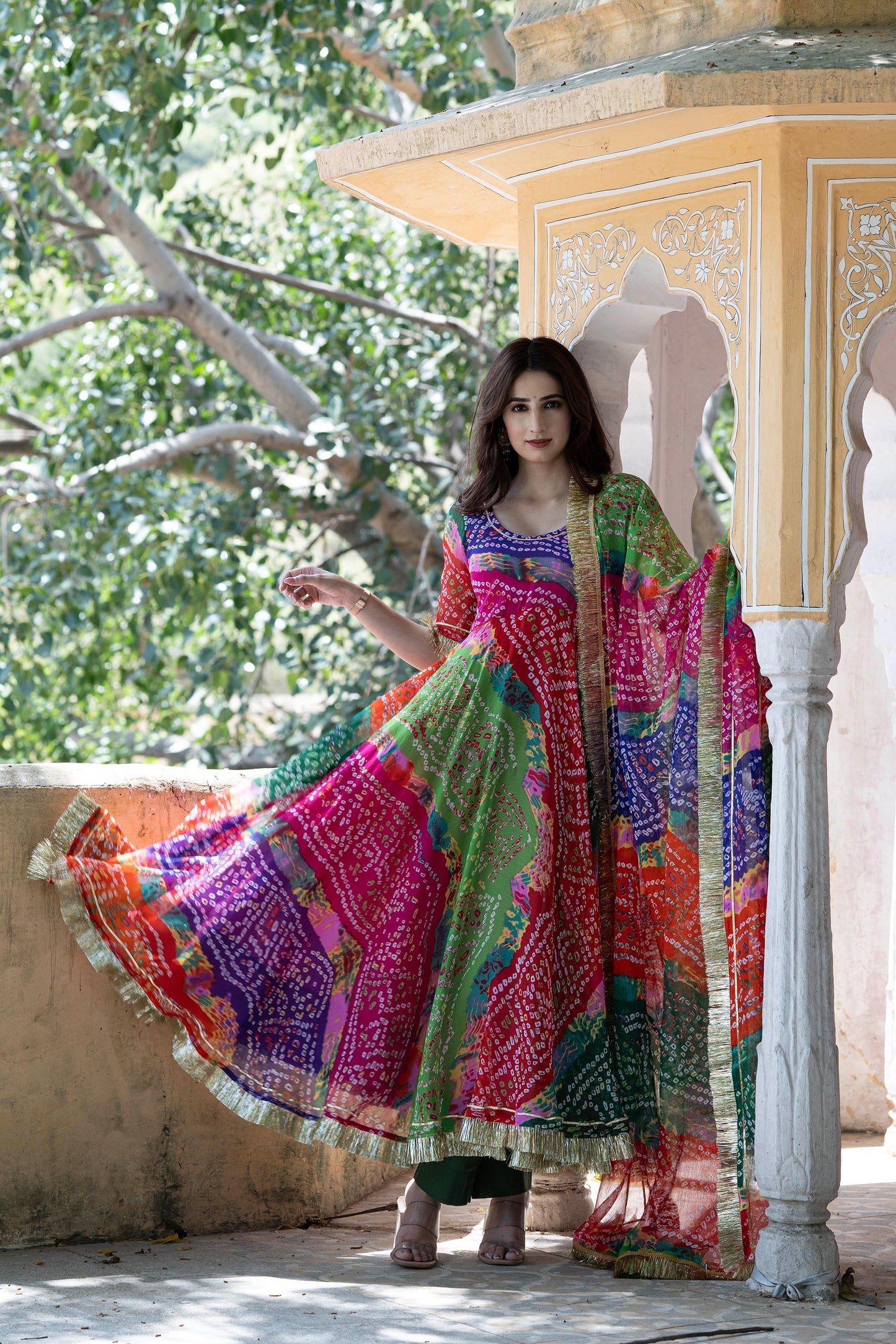 Rang Anarkali Kurta with Pant & Dupatta (Set of 3)