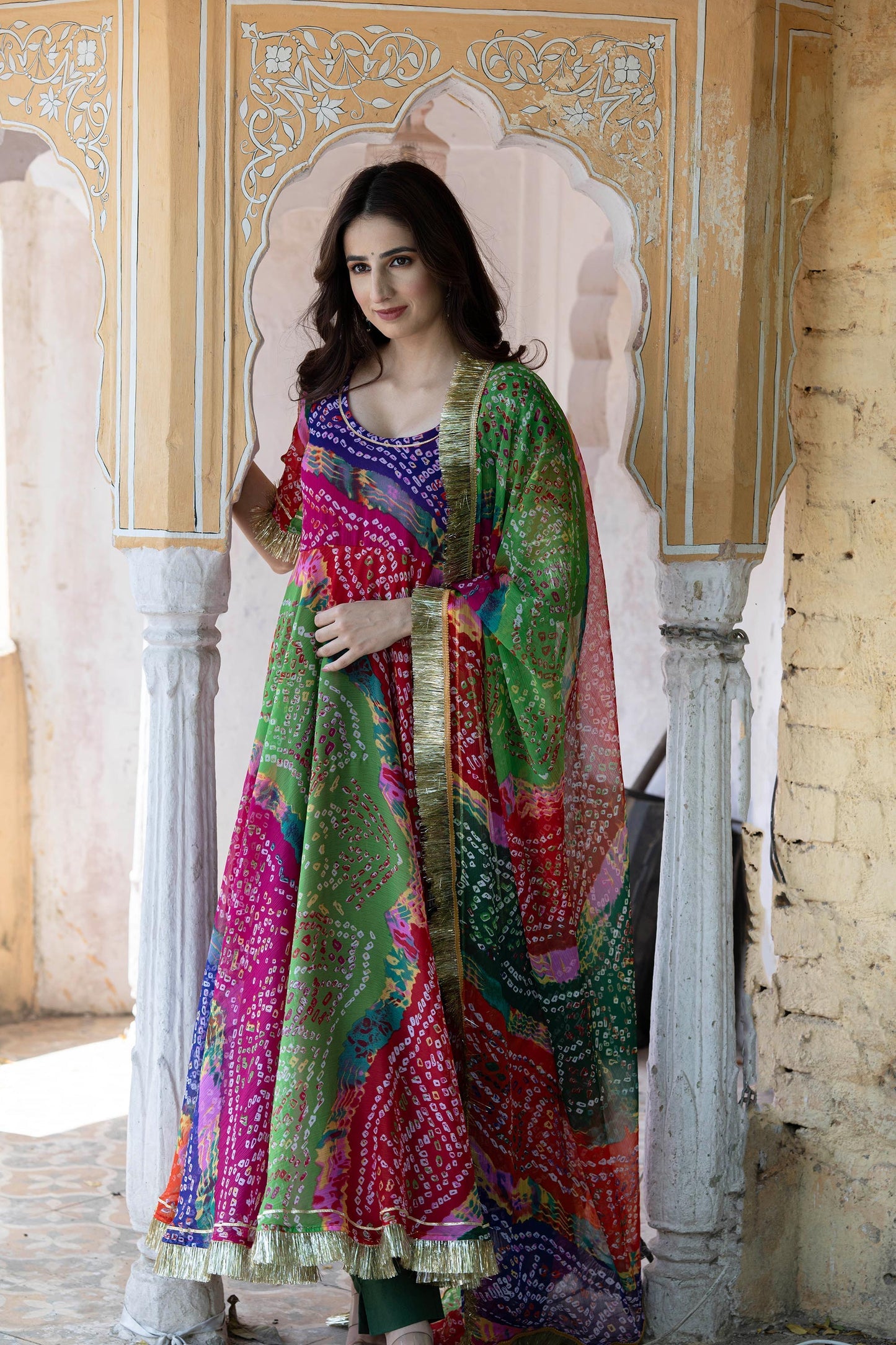 Rang Anarkali Kurta with Pant & Dupatta (Set of 3)