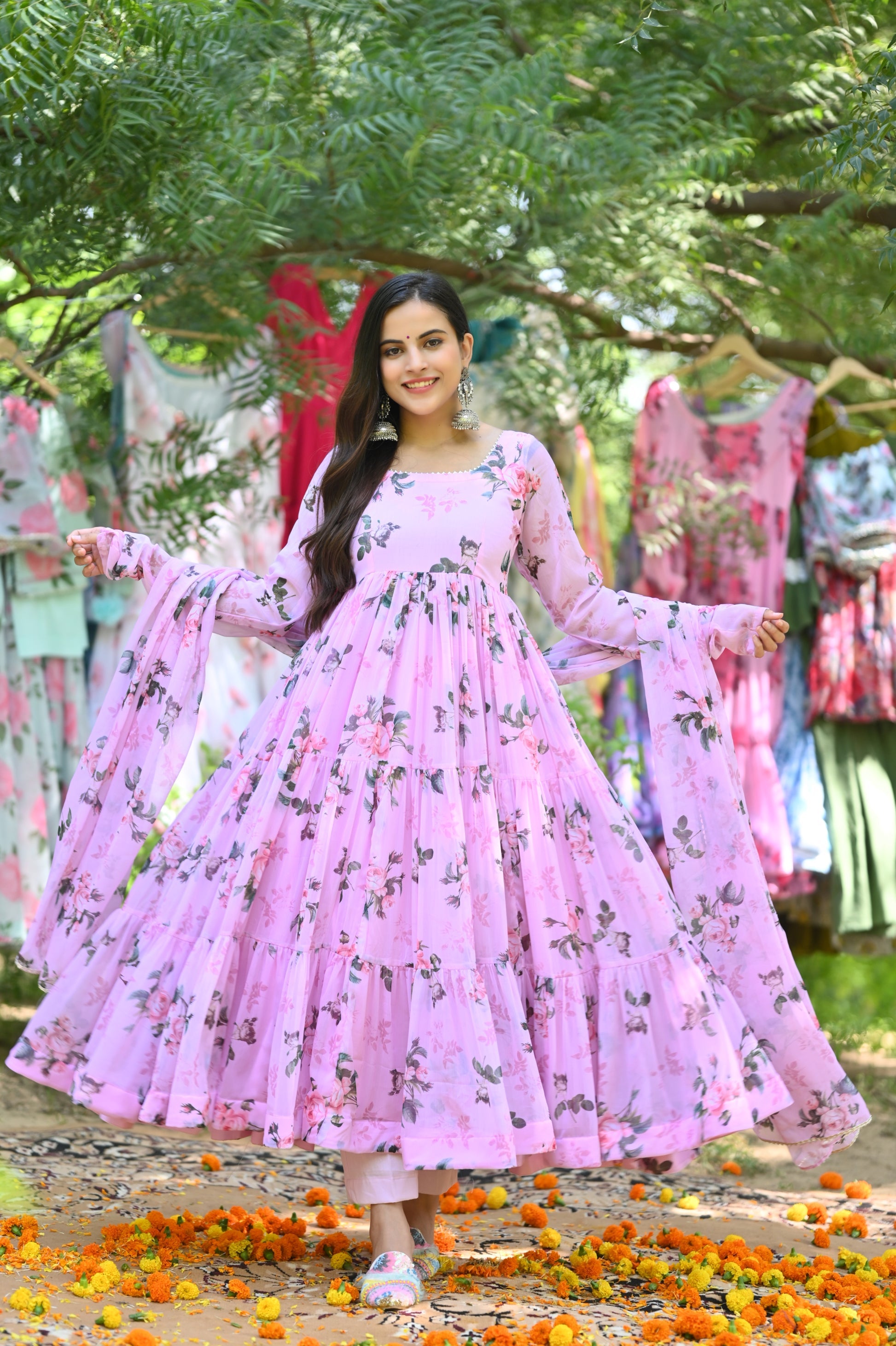 Blush Pink Anarkali Set