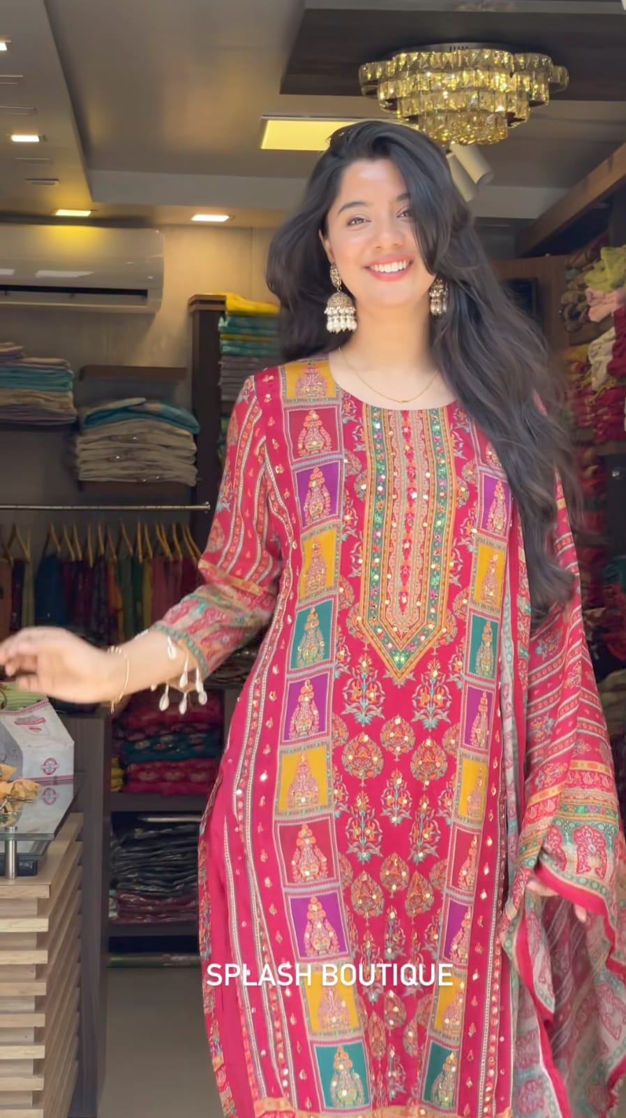 Vibrant Rajasthani-Style Printed Kurta Set with Dupatta