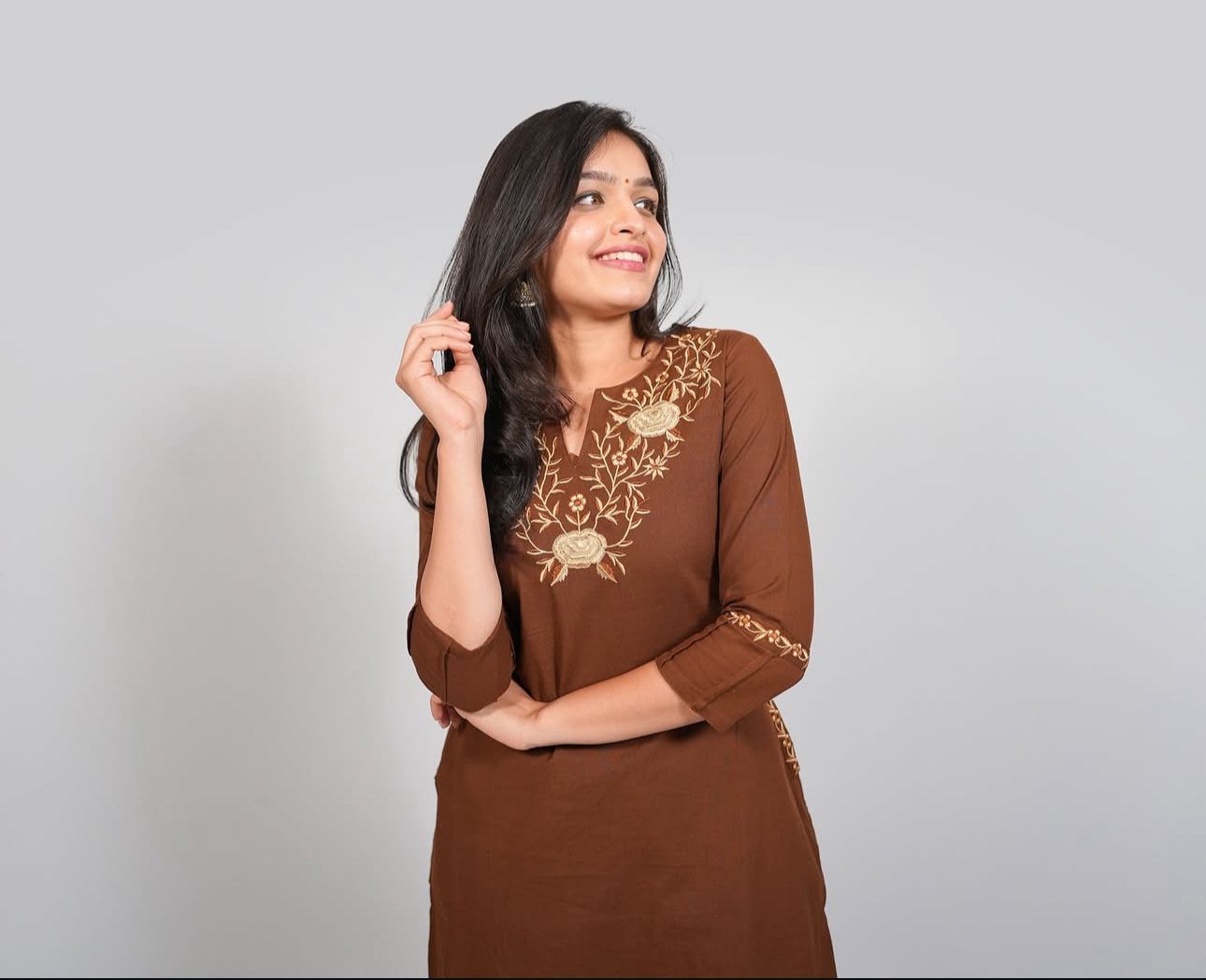Classic Navy Blue Embroidered Kurta Set
