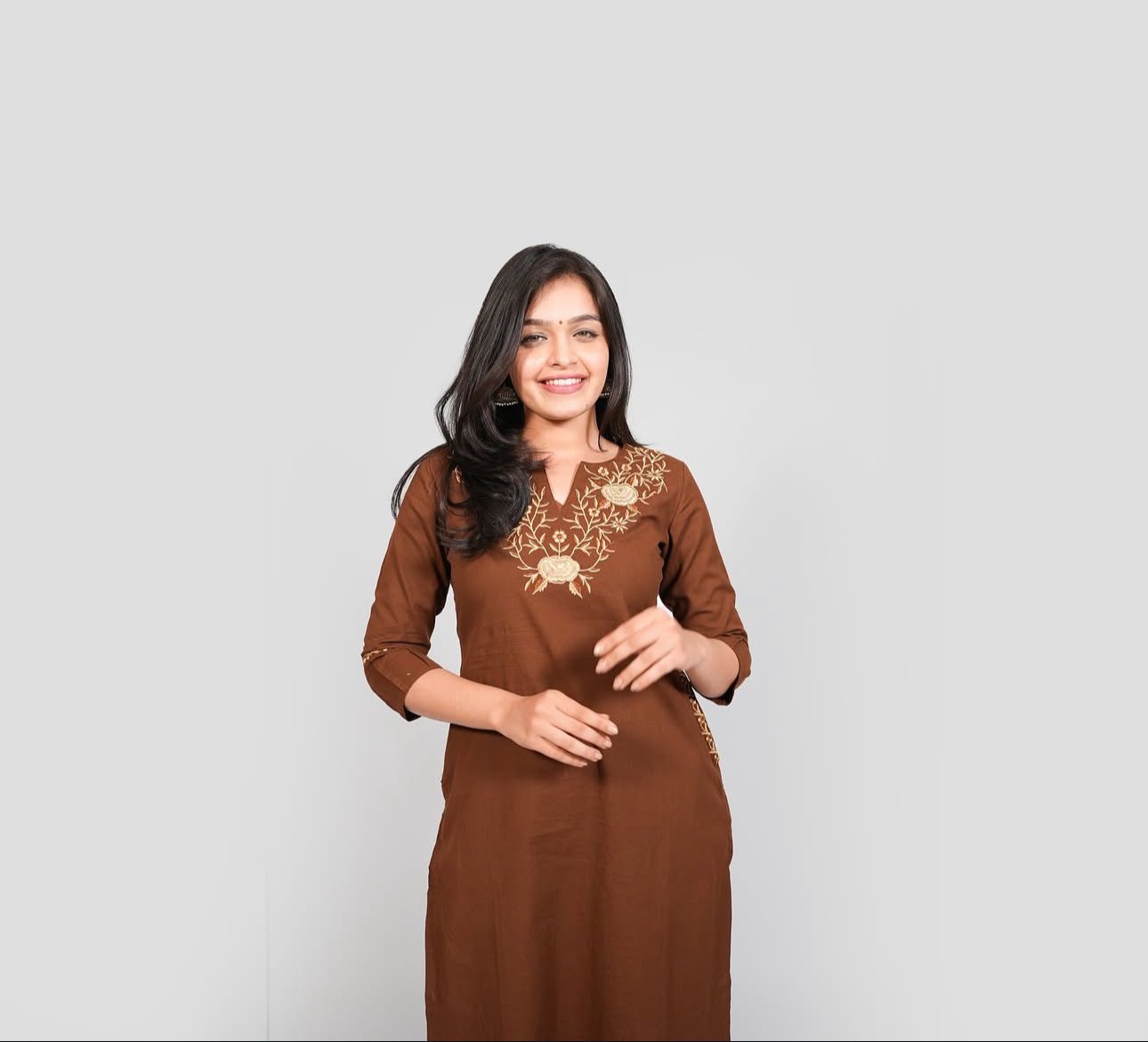 Classic Navy Blue Embroidered Kurta Set