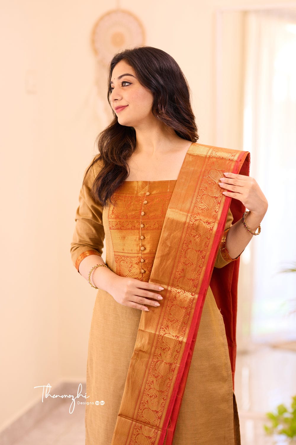 Jacquard Peacock Design Suit Set