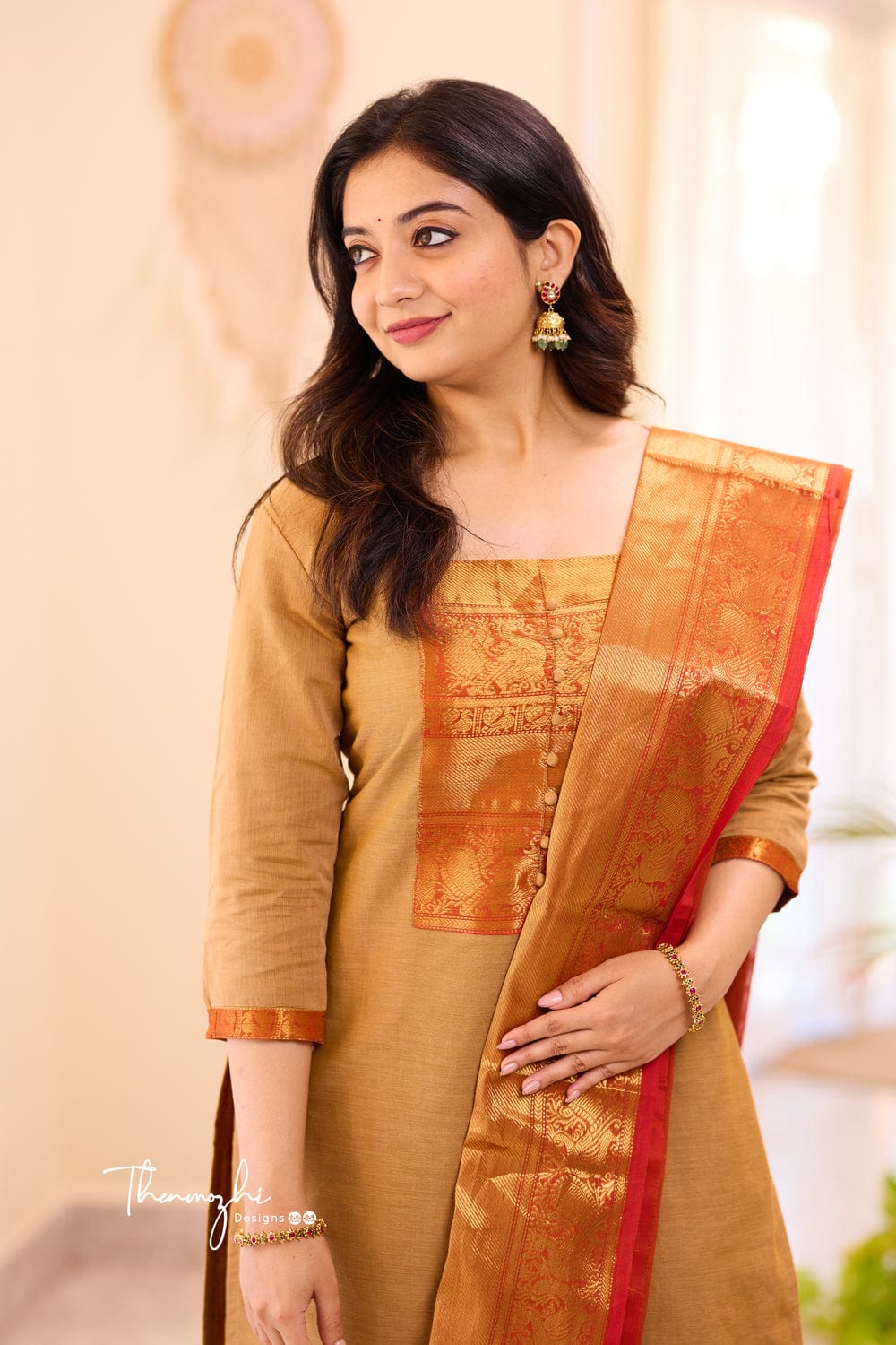 Jacquard Peacock Design Suit Set