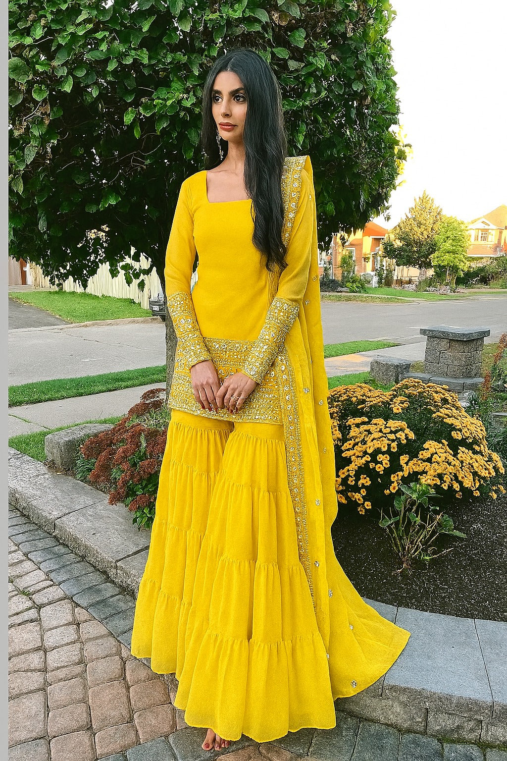 Mehfil – Sharara Set Yellow