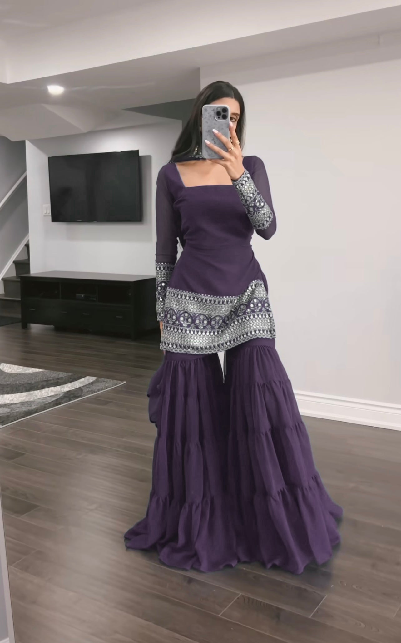 Mehfil – Sharara Set  Onion purple