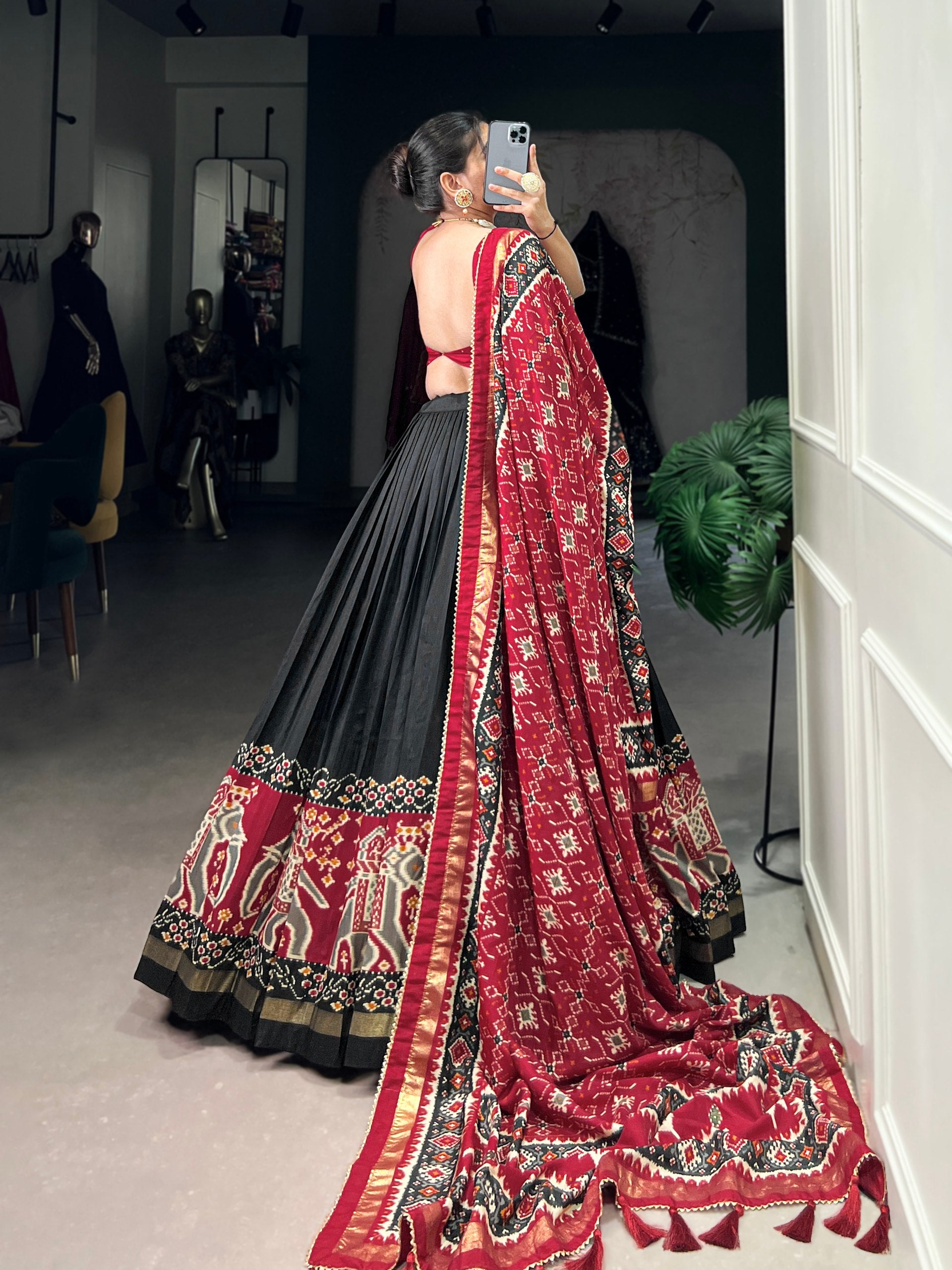 Patola Design Traditional Lehenga Choli with Dupatta
