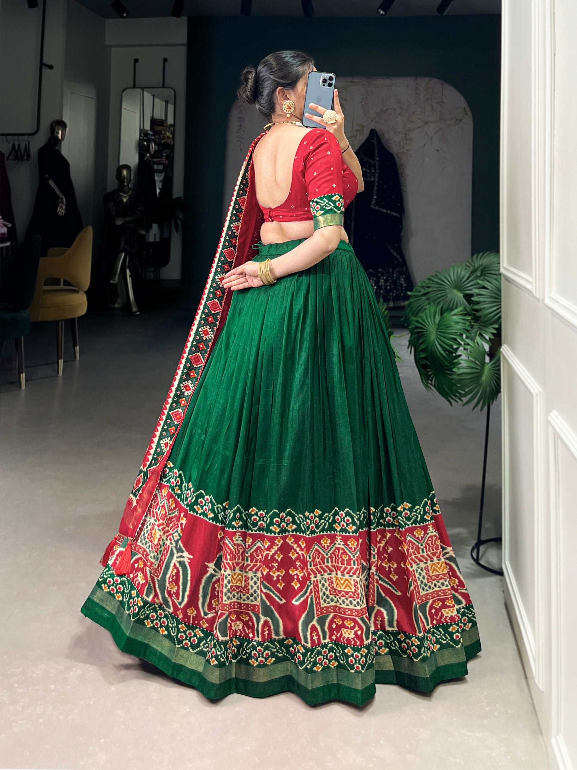 Patola Design Traditional Lehenga Choli with Dupatta
